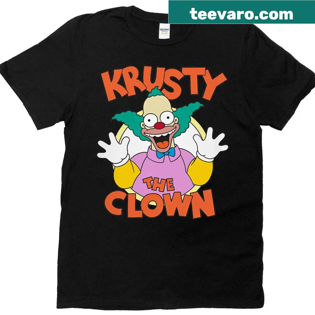 Cartoon clown graphic t-shirt with a whimsical design — on a men's t-shirt