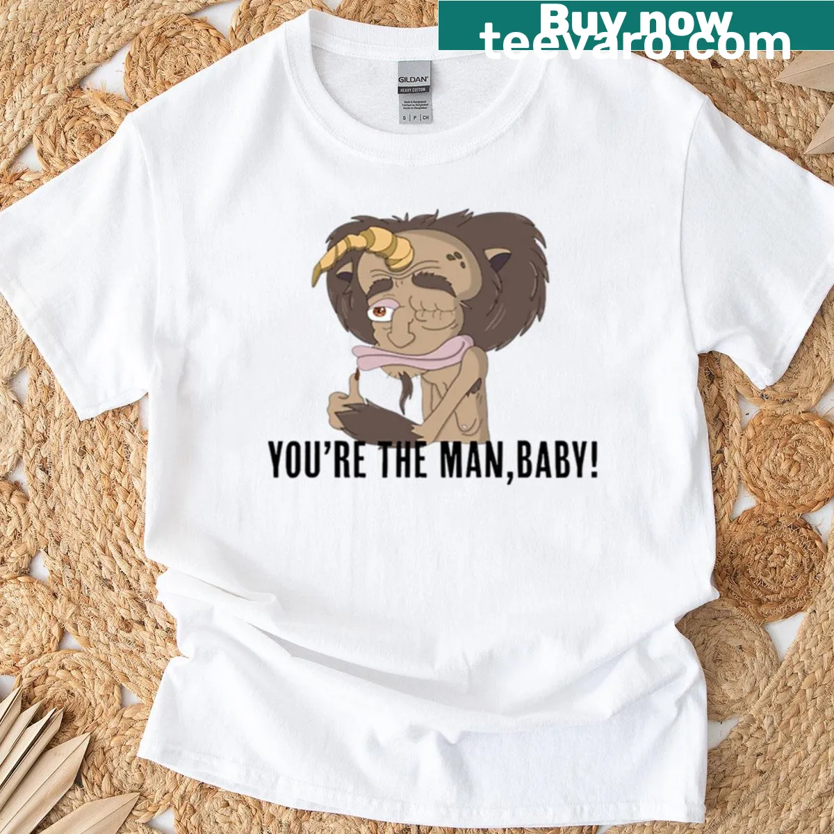 Funny monkey quote t-shirt featuring a playful cartoon monkey illustration — on a men's t-shirt