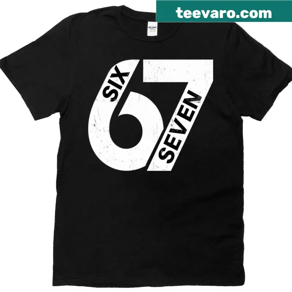 Vintage t-shirt with Six Seven meme design for Gen Alpha