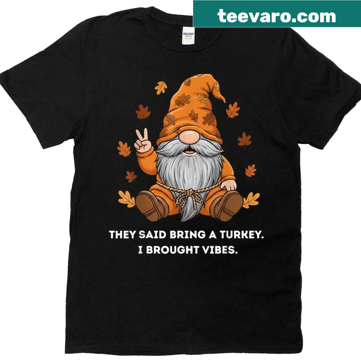 Funny graphic T-shirt for Thanksgiving celebrations — on a men's t-shirt