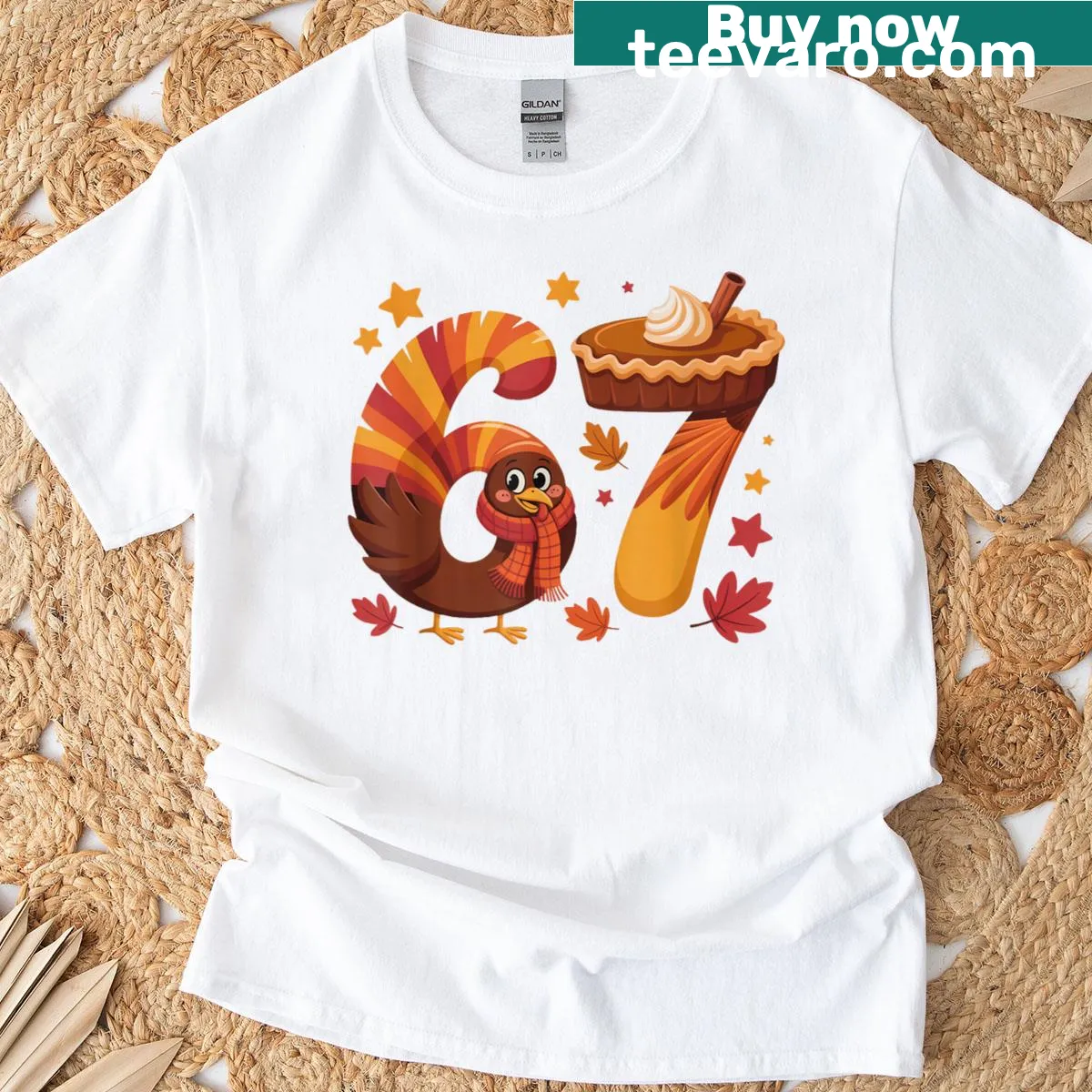 Thanksgiving T-shirt with a funny turkey meme design — on a men's t-shirt