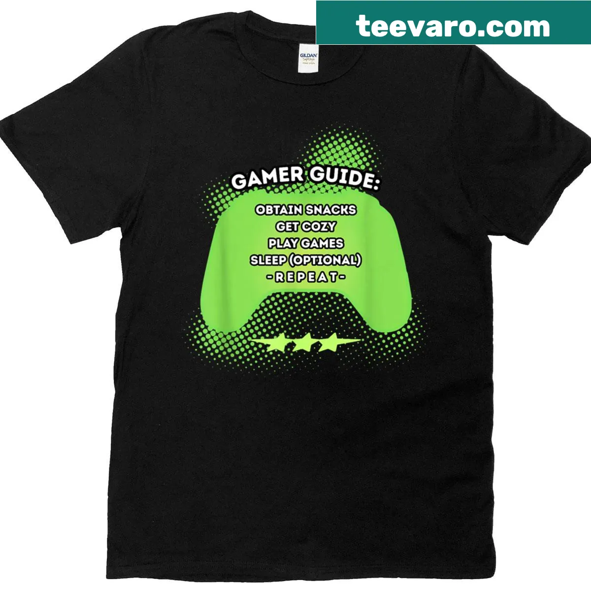 Funny t-shirt featuring gaming snacks and playful graphics — on a men's t-shirt