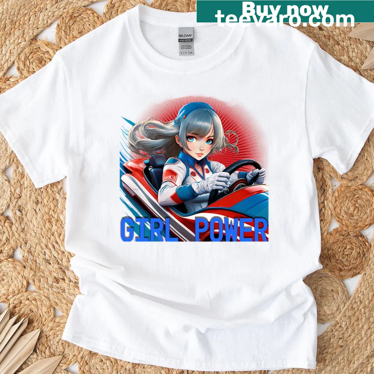Typography T-shirt featuring a girl power message — on a men's t-shirt