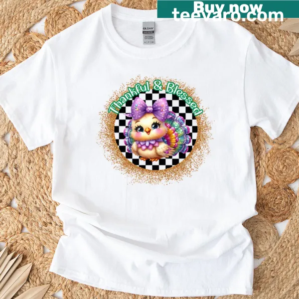 Gold Glitter Turkey T-shirt for Thanksgiving celebrations