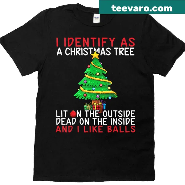 Playful Christmas tree t-shirt with whimsical design