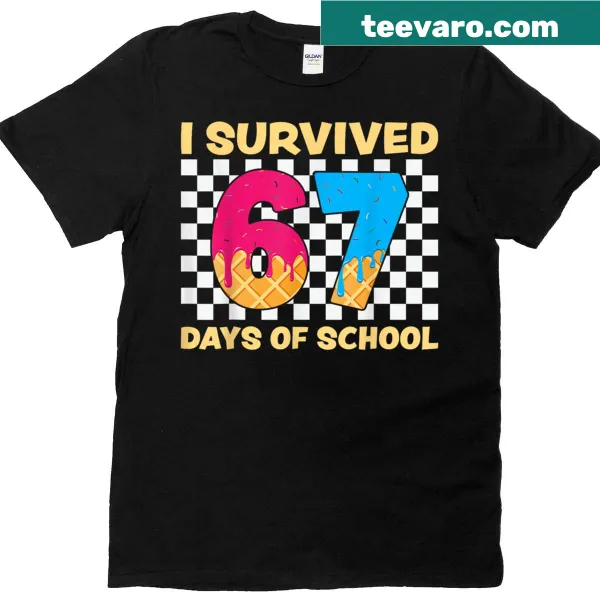 Funny T-shirt for kids celebrating surviving school days with teachers.