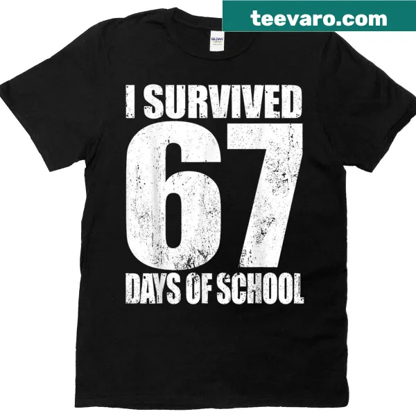 Funny T-shirt featuring the phrase about surviving days of school for teens.