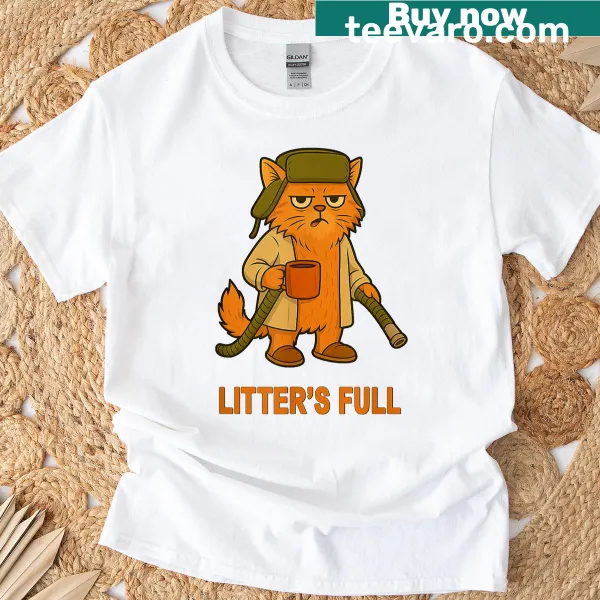 Vintage-style Christmas T-shirt featuring funny cat-themed graphics