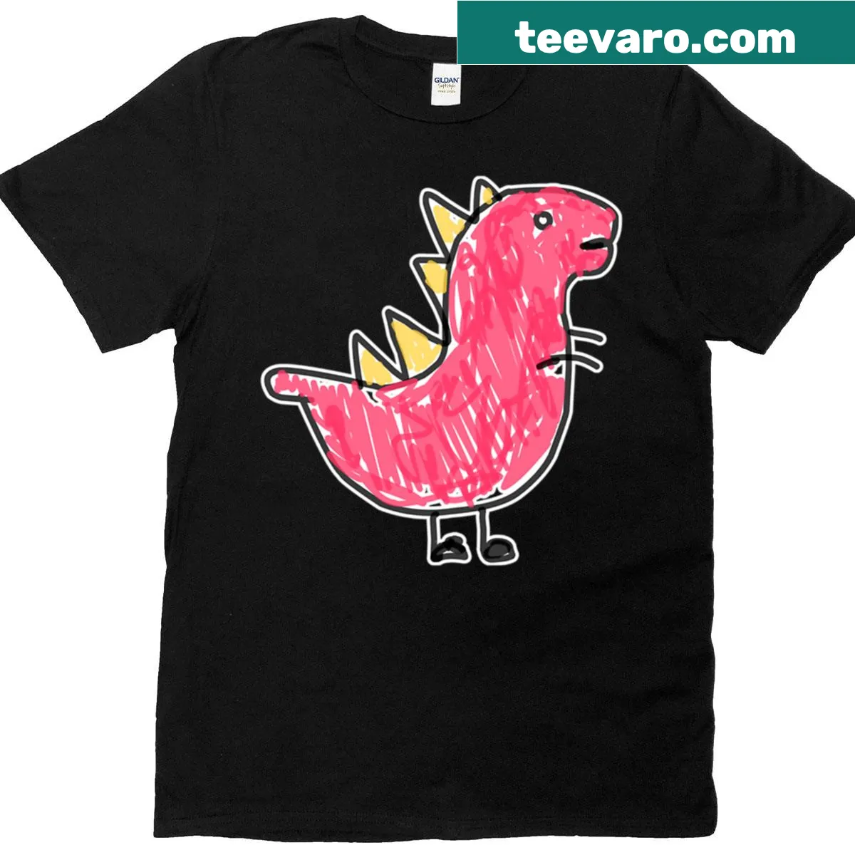Illustration of playful dinosaurs on a kids t-shirt — on a men's t-shirt