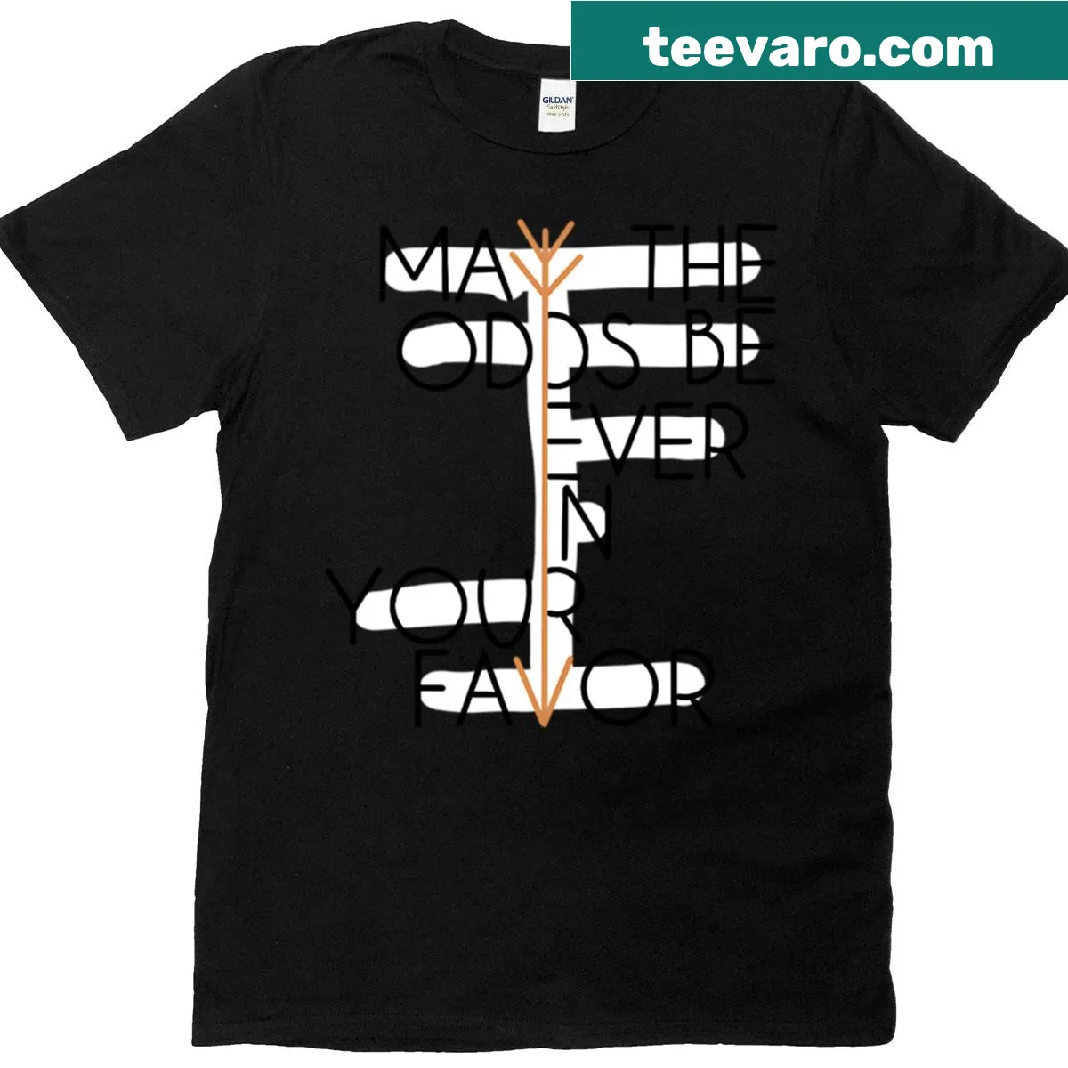 T-shirt with the phrase 'May The Odds Be Ever In Your Favor' — on a men's t-shirt