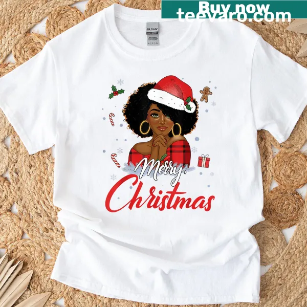 Christmas T-shirt showcasing black women in prayer