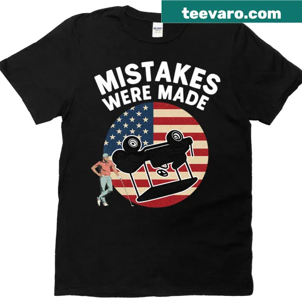 Funny vintage-style golfing design with 'Mistakes Were Made' text