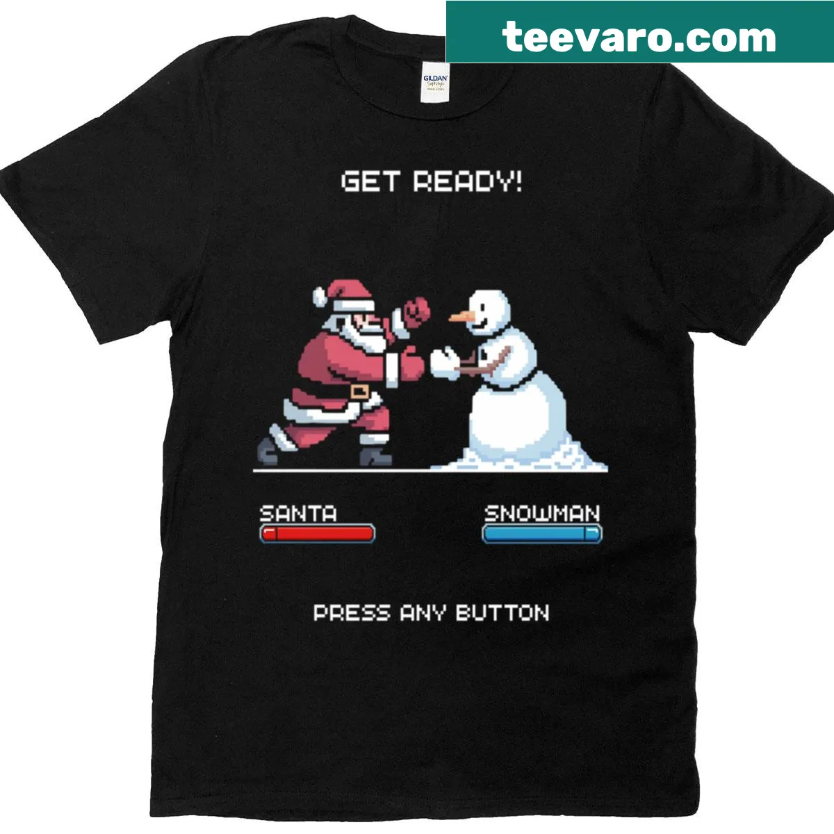 Retro gaming Christmas t-shirt with humorous design — on a men's t-shirt