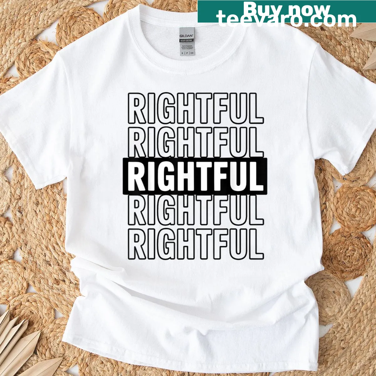 Minimalist motivational t-shirt with bold text design — on a men's t-shirt