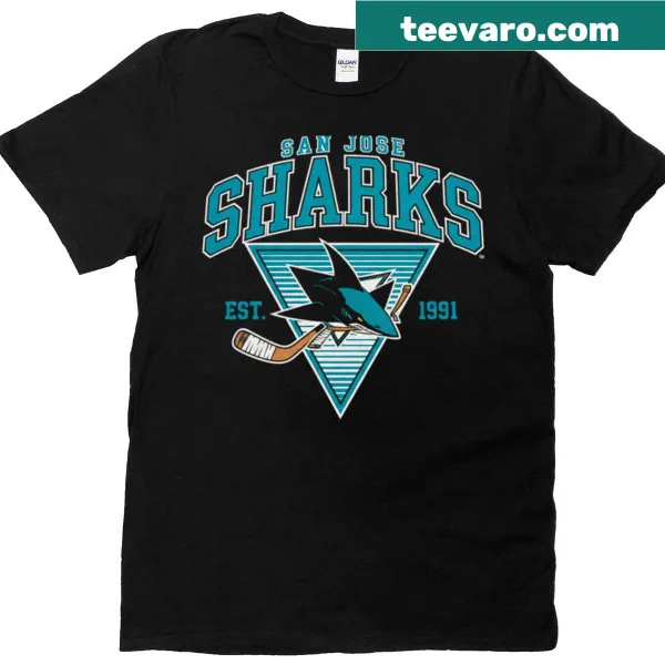 San Jose Sharks logo T-shirt for fans of the NHL team.