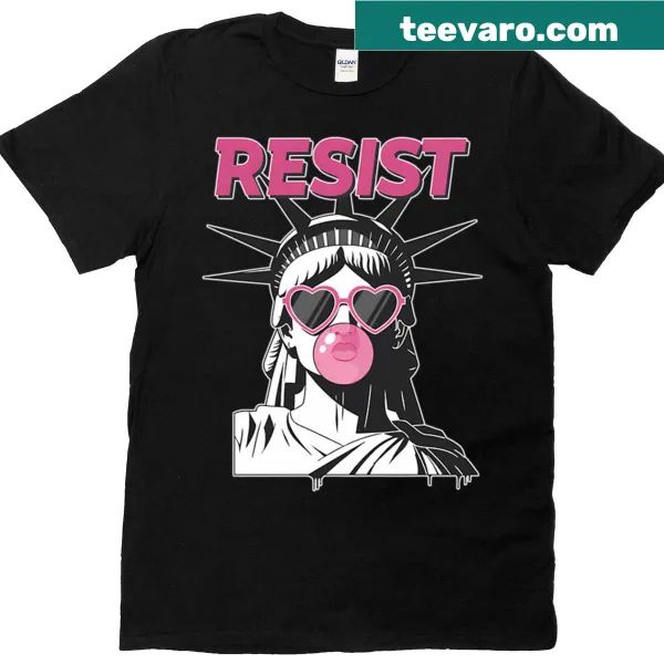 Sassy Statue of Liberty graphic T-shirt with protest message.