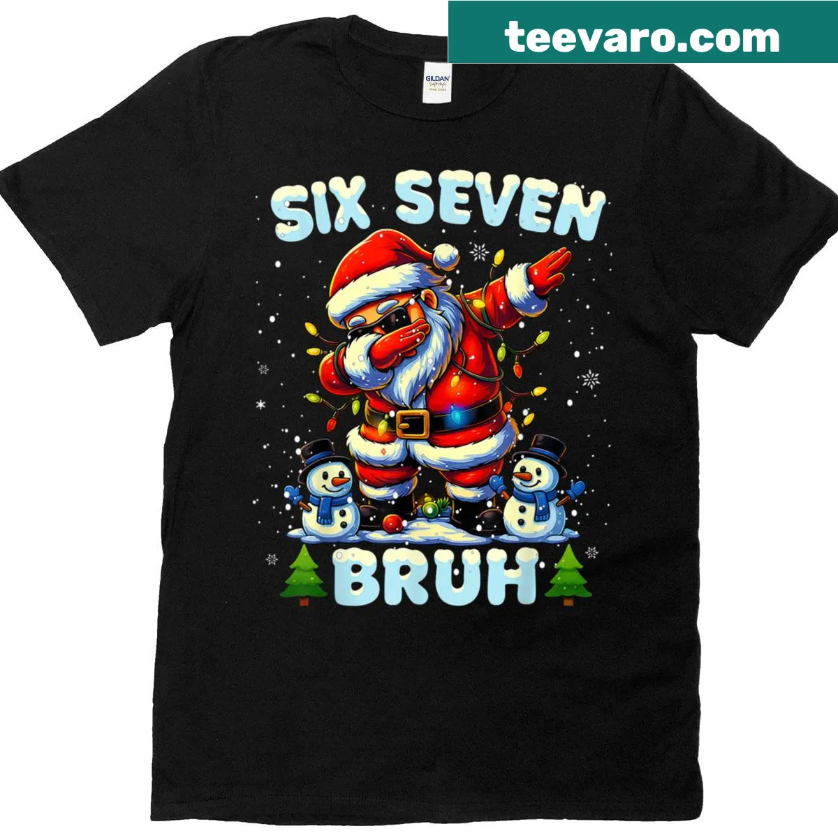 Funny dabbing Santa graphic with meme text — on a men's t-shirt