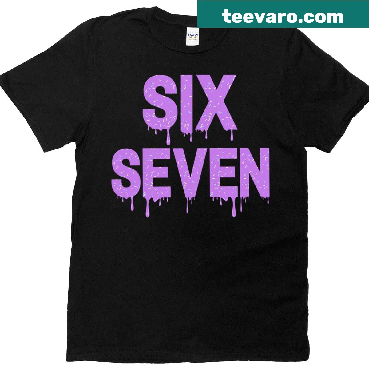 Trendy Gen Alpha t-shirt featuring ice cream drip design with slang — on a men's t-shirt