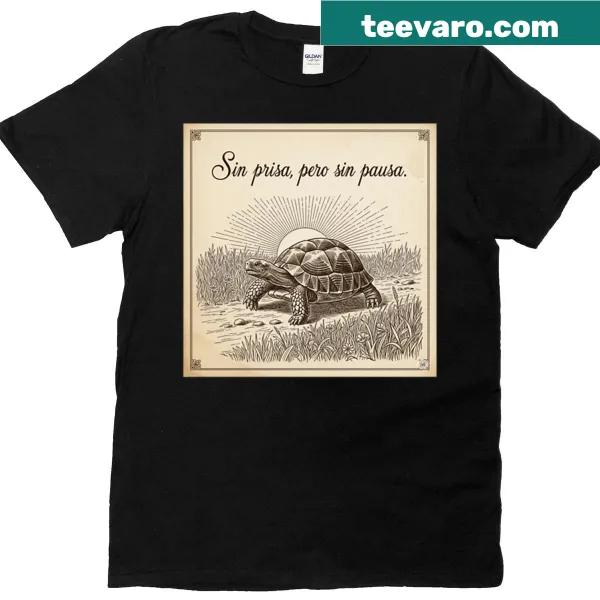 Vintage turtle t-shirt with a charming turtle graphic and inspiring text