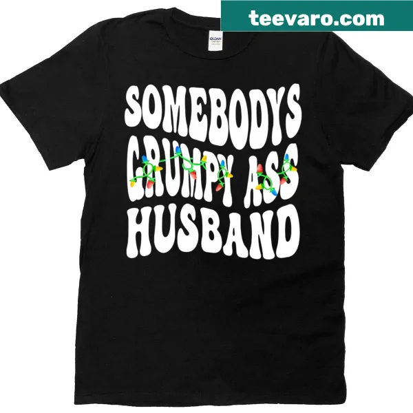 Funny T-shirt with Christmas lights and humorous text