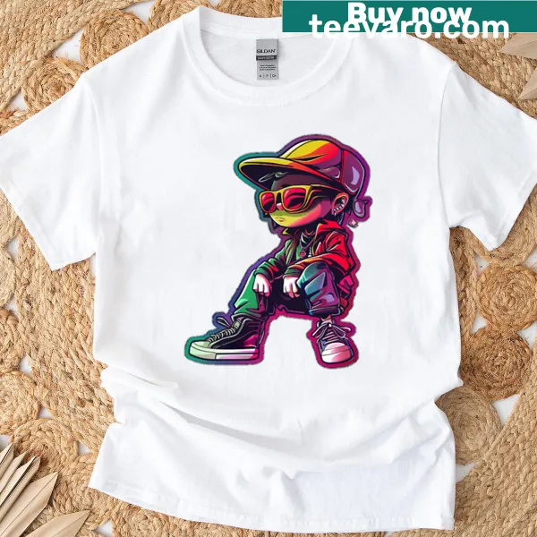 Abstract street style t-shirt with spray paint-inspired design