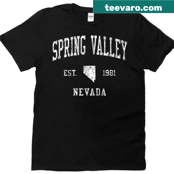 Vintage athletic design featuring Spring Valley logo