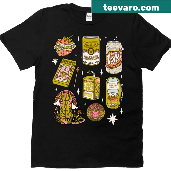Bold Taurus tattoo-inspired design T-shirt