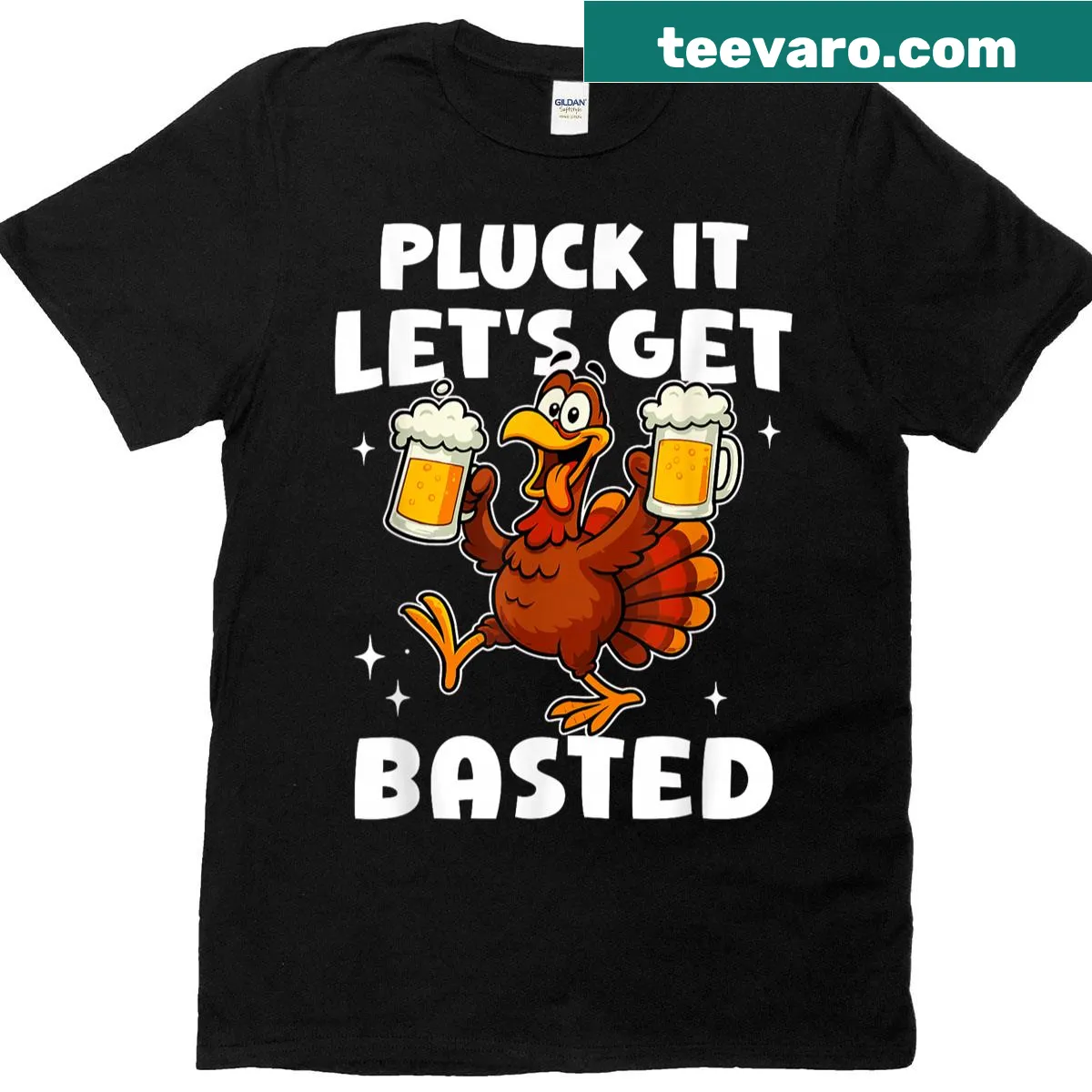 Funny Thanksgiving T-shirt with humorous saying — on a men's t-shirt