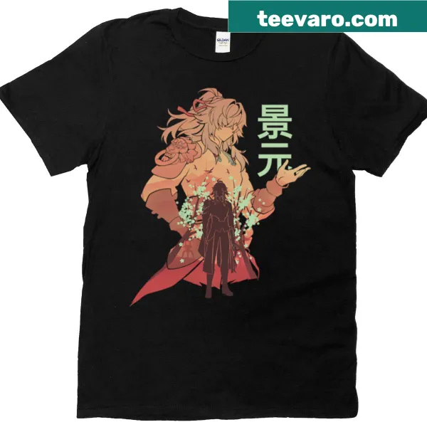 Illustration of Jing Yuan on a fantasy-themed t-shirt