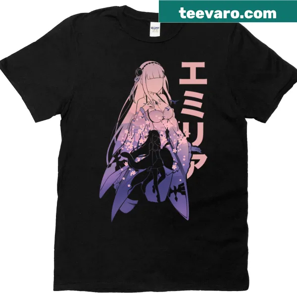 Minimalist typography design featuring Lady Emilia on t-shirt