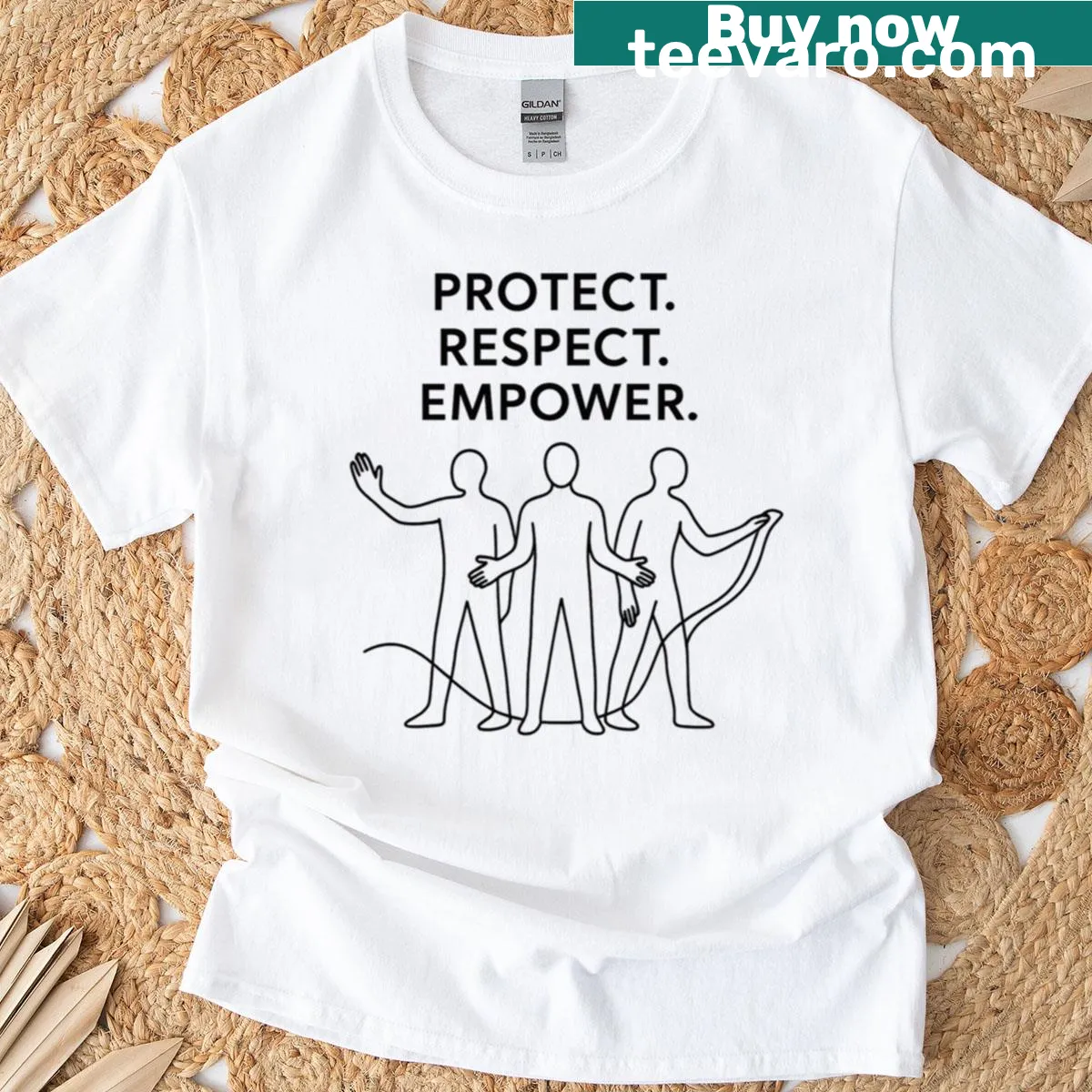 Typography t-shirt with the phrase 'The Power Of Together'. — on a men's t-shirt