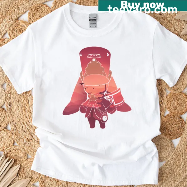 Whimsical conductor graphic with pom poms on a t-shirt