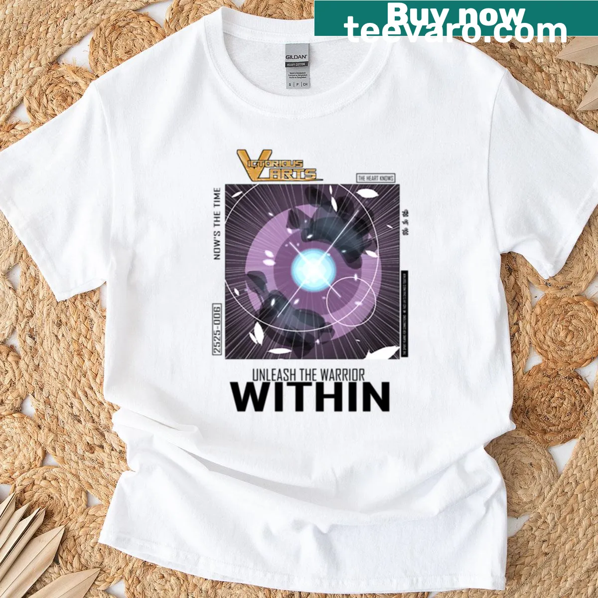 Inspirational t-shirt with the phrase Unleash The Warrior Within — on a men's t-shirt