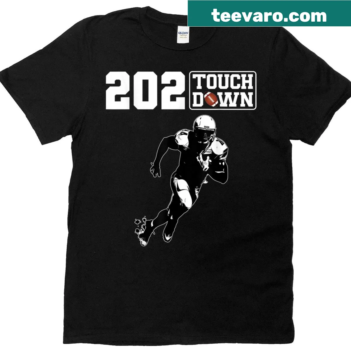 Vintage football-themed t-shirt for New Year celebrations — on a men's t-shirt