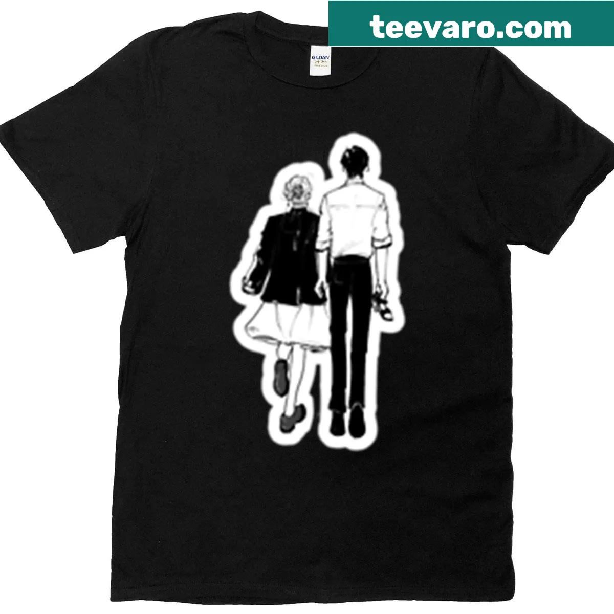 Couple-themed t-shirt with humorous love graphic — on a men's t-shirt