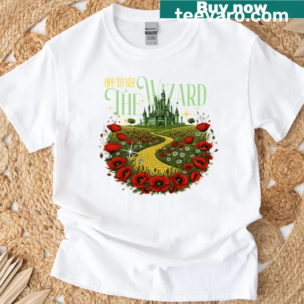 Whimsical Wizard of Oz-inspired graphic t-shirt