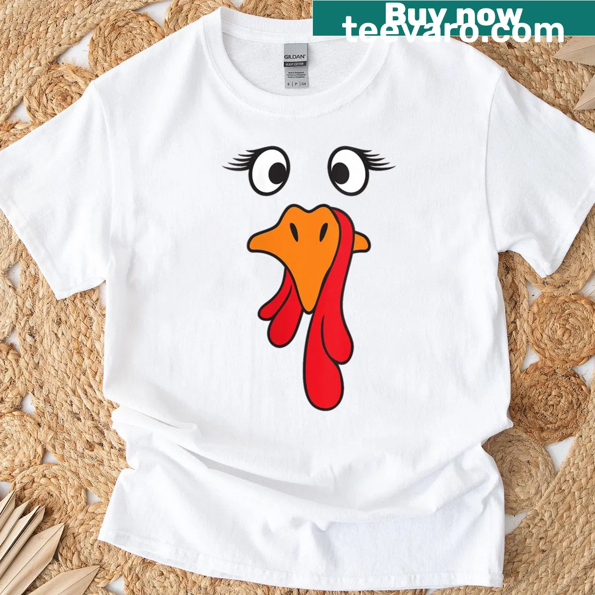 Funny turkey graphic for Thanksgiving and Christmas on T-shirt. — on a men's t-shirt