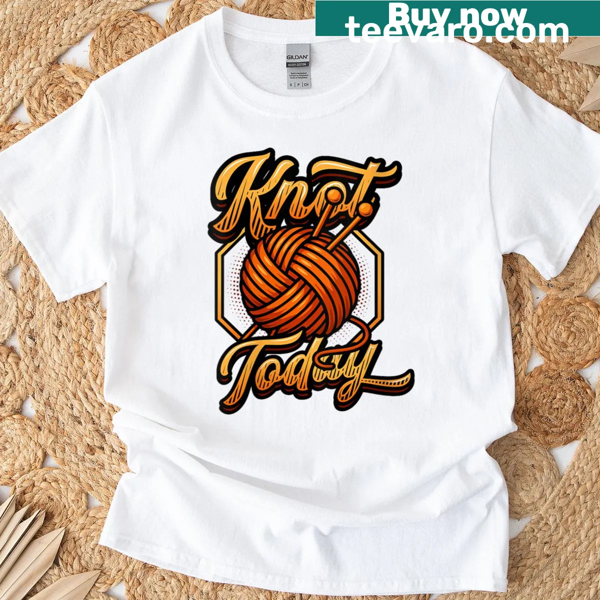 Sarcastic knitting pun on a casual tee for women — on a men's t-shirt