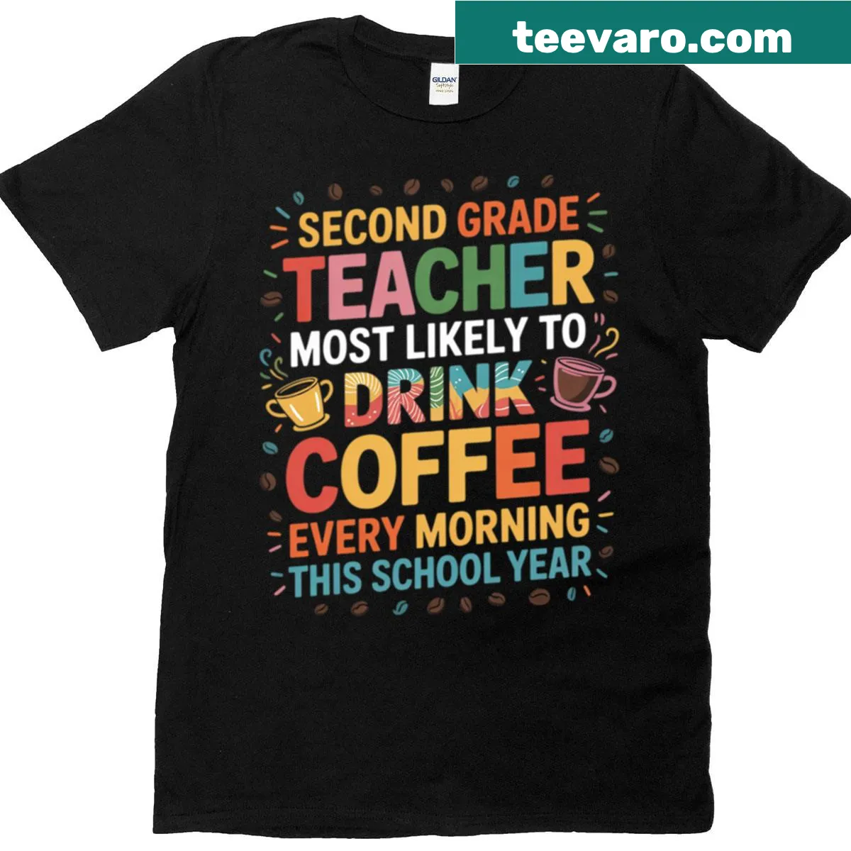 T-shirt for 2nd grade teachers celebrating education — on a men's t-shirt