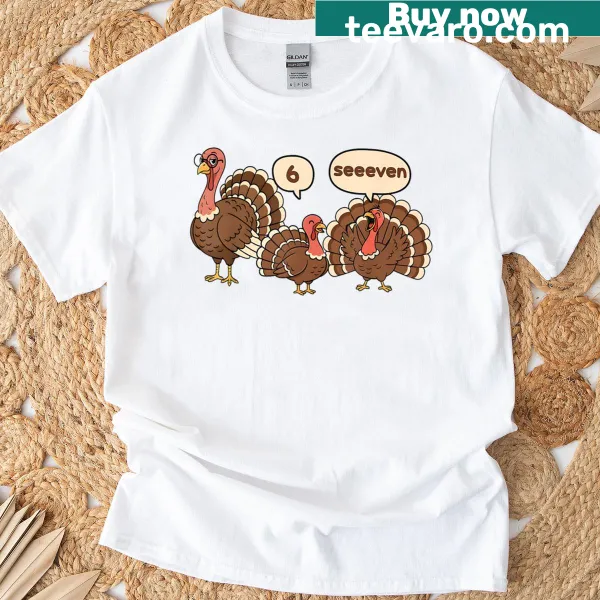 Funny Thanksgiving T-shirt with turkey and playful text