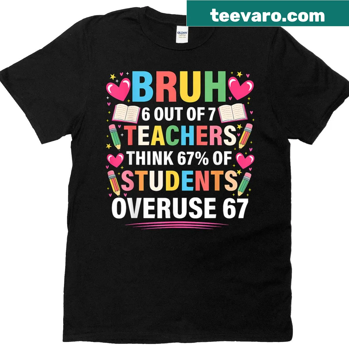 Funny teacher t-shirt featuring a meme about students and classroom dynamics — on a men's t-shirt