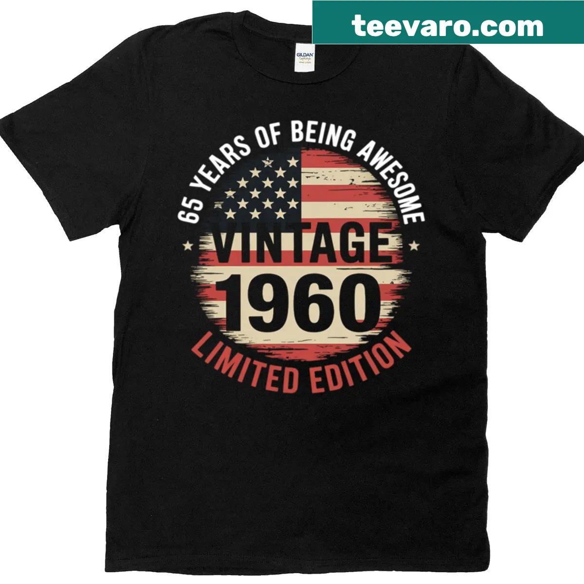 Sentimental birthday shirt for men turning 65, born in 1960 — on a men's t-shirt