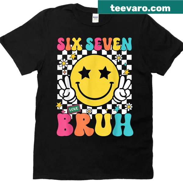 Funny kids' T-shirt with '67' meme text for young boys