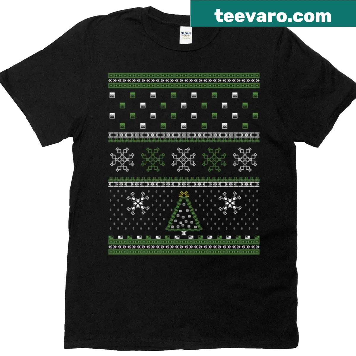 Festive Avid Christmas t-shirt with cheerful holiday design — on a men's t-shirt