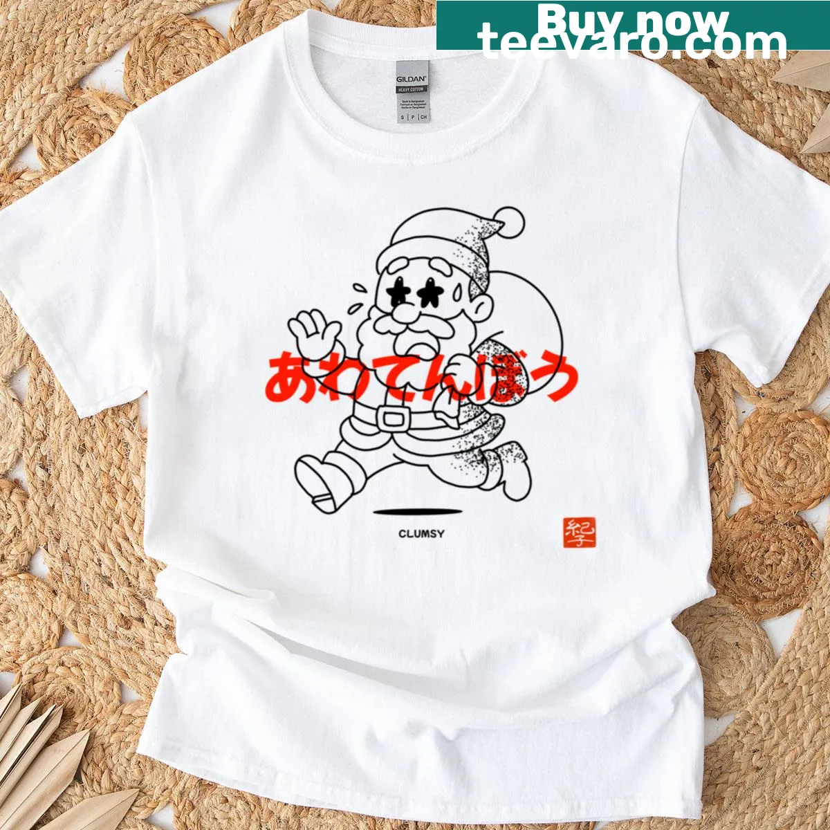 Adorable scatterbrain cartoon graphic on a T-shirt — on a men's t-shirt