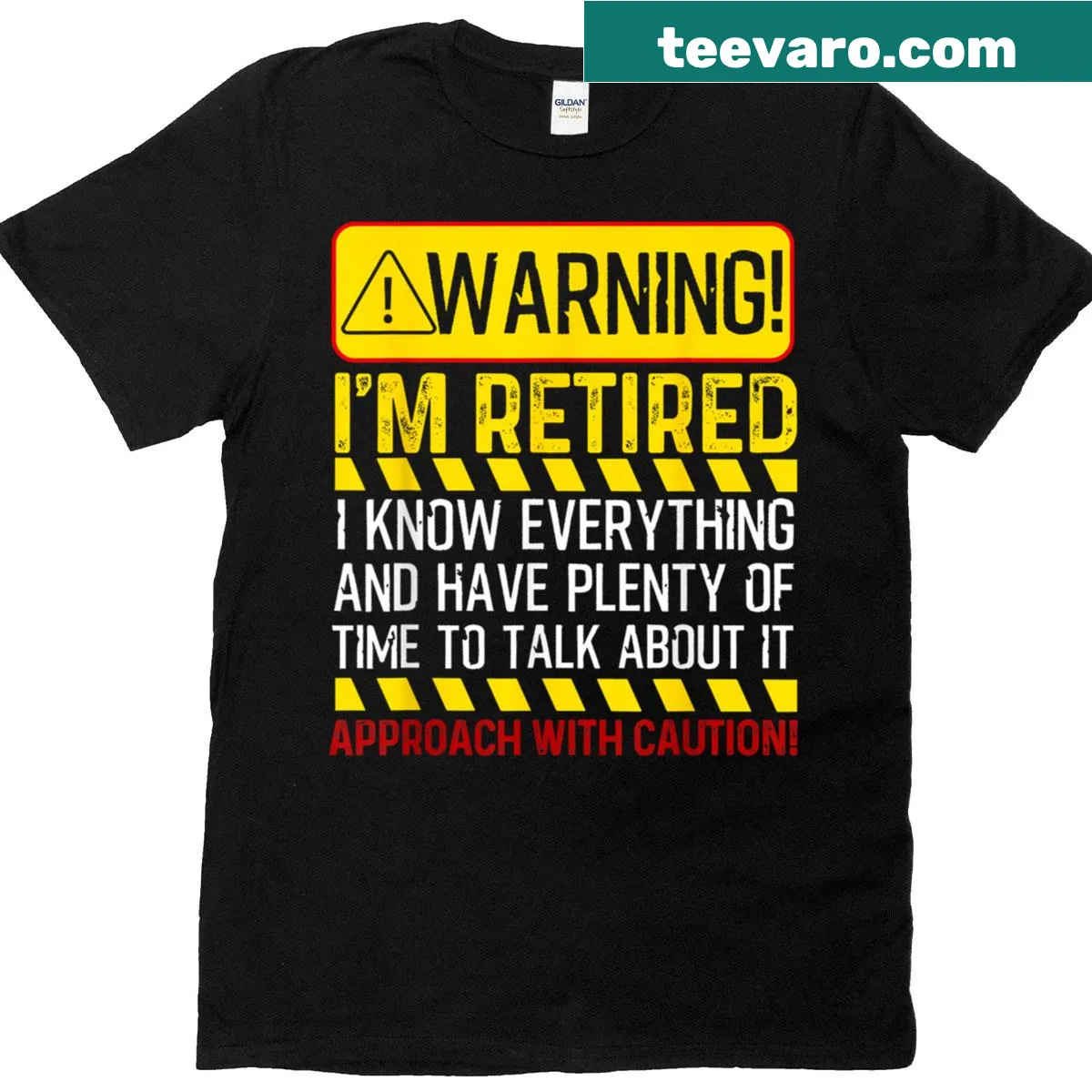 Funny retirement T-shirt with humorous saying — on a men's t-shirt