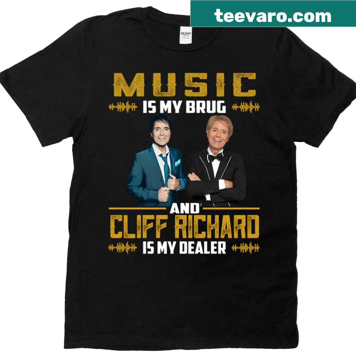 Promotional T-shirt for Blue Sapphire Tour featuring text and graphics — on a men's t-shirt