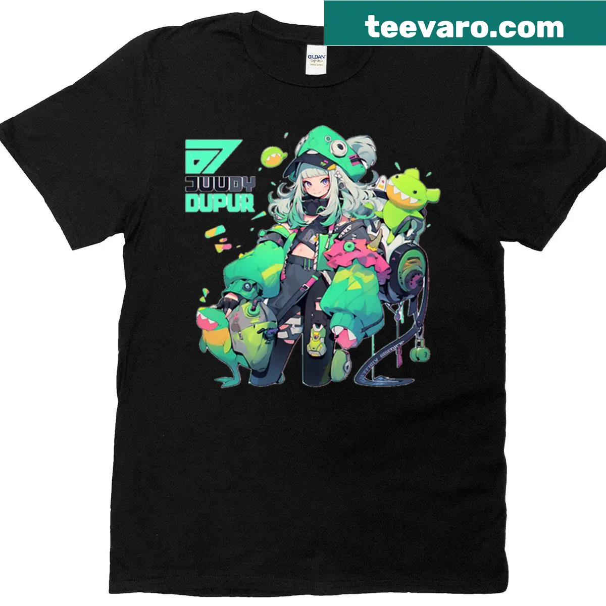 Colorful hero character illustration on a kids' T-shirt — on a men's t-shirt