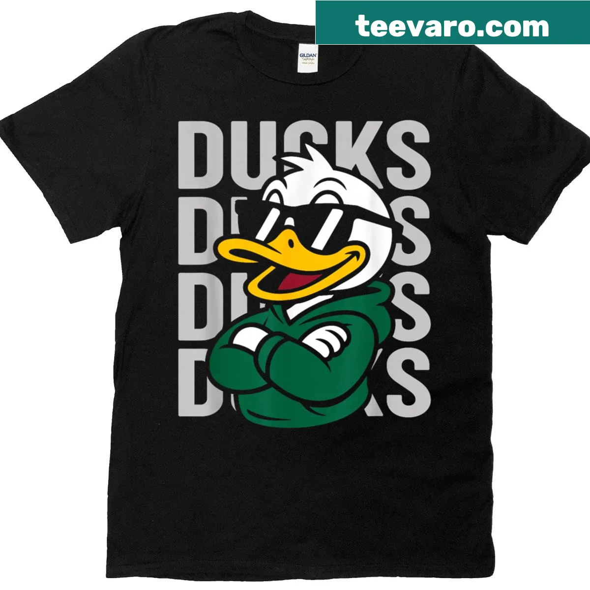 Adorable duck illustration T-shirt for kids and animal lovers — on a men's t-shirt