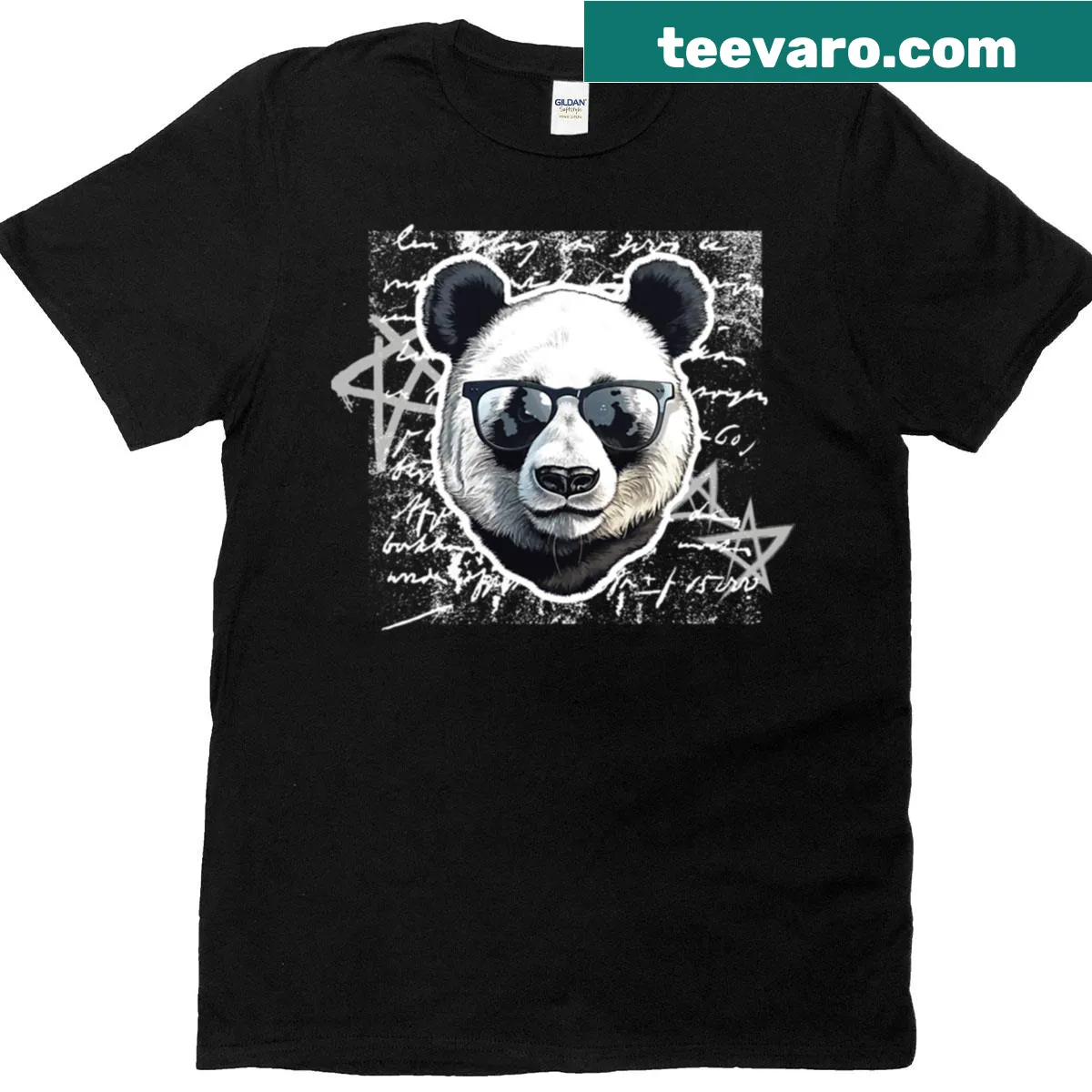 Cute panda graphic on a casual t-shirt for animal lovers — on a men's t-shirt